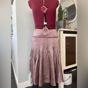 Ted Baker Pink and Cream Silk Skirt